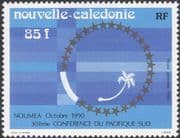 New Caledonia 1990 South Pacific Conference/ Palm Tree Emblem/ Nature/ Trees/ Palms 1v (n45799)