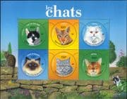 New Caledonia 2004 Domestic Cats/ Pets/ Animals/ Nature 6v m/s (b5705b)