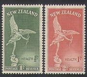 New Zealand 1947 Health / Welfare Fund / Eros / Statue 2v set (n35390)