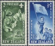 New Zealand 1953 Scouts/ Scouting/ Guides/ Health Fund/ Morse Code 2v set (n20659)