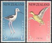 New Zealand 1959 Birds / Health / Teal / Nature / Welfare 2v set (n20660)