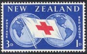 New Zealand 1959 Red Cross/ Medical/ Health/ Welfare/ Flag/ Map 1v (n24490)