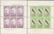New Zealand 1961 Great Egret/ Falcon/ Birds/ Health/ Nature/ Welfare 2 x 6v m/s (s412e)