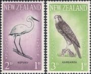 New Zealand 1961 Great Egret/ Falcon/ Birds/ Health/ Nature/ Welfare 2v set (n20664)