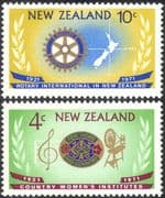 New Zealand 1971 Rotary International/ Women's Institute/ WI/ People/ Welfare/ Charities 2v set (n44361)