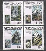 New Zealand 1987 Parks / Waterfall / Plants 4v set (n24484)