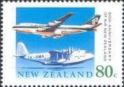 New Zealand 1990 Air New Zealand 50th/ Planes/ Aircraft/ Transport 1v (n46902)