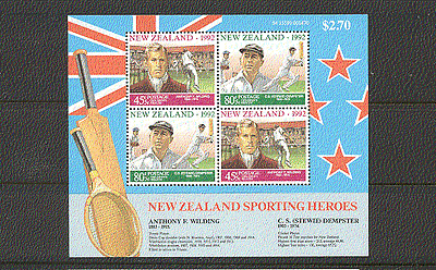 New Zealand 1992 Cricket / Tennis / Sports 4v m / s (n16547)