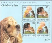 New Zealand 1993 Cats/ Dogs/ Pets/ Animals/ Nature/ Health Stamps 4v m/s (b3232)
