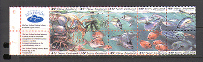 New Zealand 1993 Marine Life 10v bklt ref:n15936