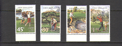 New Zealand 1995 Golf Courses / Sport / Games 4v set n15788