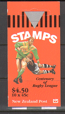 New Zealand 1995 Rugby / Sports 10v bklt ref:n15938