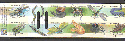 New Zealand 1997 INSECTS / Beetles / Moth 10v bklt n15929