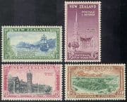 New Zealand (NZ) 1948 Otago/ Clock Tower/ Church/ Buildings/ Ships/ Sail 4v set (n41814)
