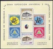 Nicaragua 1958 EXPO / Exhibition / Buildings / Architecture / Commerce 6v m / s (n37357)