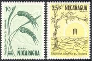 Nicaragua 1963 Freedom From Hunger/ FAO/ FHH/ Wheat/ Crops/ Tree/ Plants/ Nature 2v set (n43321)