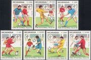 Nicaragua 1990 Football World Cup Championships/ Sport/ Soccer/ Games 7v set ( b9429)