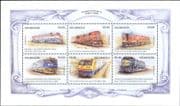 Nicaragua 1999 Trains/ Railway/ Rail/ Locomotives/ Engines/ Transport 6v m/s (s705w)