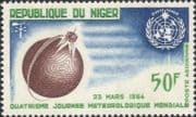 Niger 1964 Meteorology/ Weather Day/ IMO/ WMO/ Satellite/ Globe/ Space 1v (n46482)
