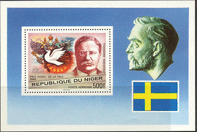 Niger 1977 Nobel Peace Prize / Bird / Dove / Peace / Politics / Roosevelt m/s ref:s128