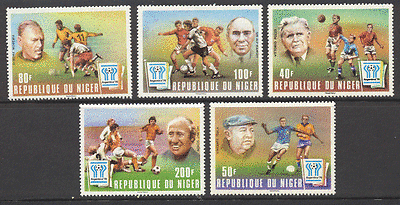 Niger 1978 Football / Sports / Soccer / WC 5v set (s169)
