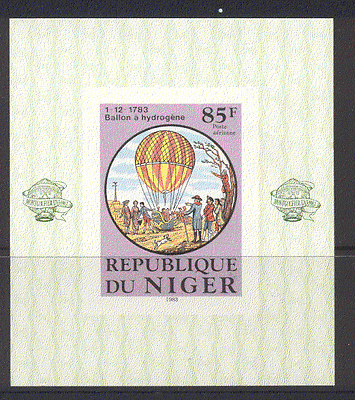 Niger 1983 Air Balloon/ Aircraft/ Aviation/ Transport/ Flight deluxe m/s (n11107)