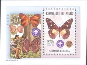Niger 1997  Butterflies/ Moths/ Insects/ Scouts 90th/ Nature/ 