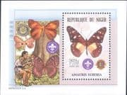 Niger 1997 Butterflies/ Moths/ Insects/ Scouts 90th/ Nature/ "Lions" 1v m/s (b3779b)