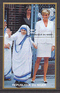 Niger 1997 Princess Diana / Mother Theresa m / s b2888