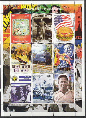 Niger Events / Trains / Animation / Sports 9v sht ref:s1102