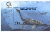 Niuafo'ou 1995 Dinosaurs/ Prehistoric Animals/ Reptiles/ Nature/ StampEx 1v m/s (b7119s)