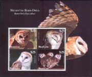 Niuafo'ou 2012 Barn Owl/ Owls/ Raptors/ Birds/ Nature/ Wildlife 4v m/s (s5346b)