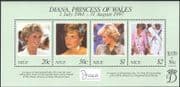 Niue 1998 Diana, Princess of Wales/ Royalty/ Royal/ People 4v m/s (n18368)