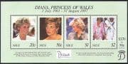 Niue 1998 Diana, Princess of Wales / Royalty / Royal / People 4v m / s (n33234a)