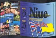 Niue 1999 25yrs Government/ Fish/ Diving/ Palm Trees/ Nature/ Flowers 2v m/s (n18122)