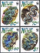 Niue 2002 WWF/ Giant Clams/ Marine Animals/ Nature/ Conservation/ Environment 4v set (s2566)