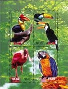 Niue 2004 Toucan/ Macaw /Hornbill/ Spoonbill/ Birds/ Nature/ Wildlife/ Parrots 4v m/s (n46278)
