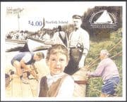 Norfolk Is 2000 Boat Building/ Whaler/ Transport/ StampEx imperf m/s o/p (n18052)