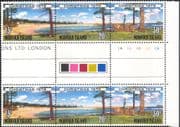 Norfolk Island 1979 Christmas/Greetings/Trees/Beach 3v set s-t strip gutter pair b210c