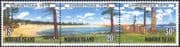 Norfolk Island 1979 Christmas/ Greetings/ Trees/ Beach /Buildings 3v set s-t strip (b210a)