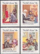 Norfolk Island 1984 George Nobbs/ Education/ Religion/ Doctor/ People 4v set (b210t)