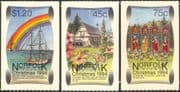 Norfolk Island 1994 Christmas/ Boat/ Rainbow/ House/ Sailing/ Transport/ Nature 3v s/a set (n18041)