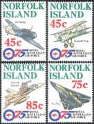 Norfolk Island 1996 RAAF/ Planes/ MIlitary/ Aircraft/ Transport/ Aviation 4v set (n18050d)