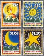 Norfolk Island 2000 Christmas/ Greetings/ Candle/ Sun/ Moon/ Star/ Trees/ Carol 4v set (b210d)