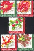 Norfolk Island 2001 Christmas/ Greetings/ Flowers/ Plants/ Carols/ Music 5v set (n21051)
