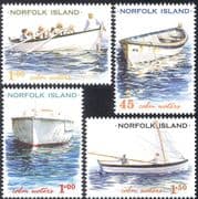 Norfolk Island 2001 Rowing Boats/ Sailing/ Sail/ Transport/ Nautical 4v set (s2922)
