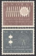 Norway 1965 ITU-UIT / Radio / Telecomms / TV 2v set (n27180)