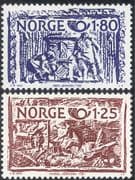 Norway 1980 Postal Co-operation/ Hercules/ Vulcan/ Art/ Metalwork/ Carvings/ Myths/ Legends 2v set (n43384)