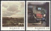Norway 1981 Norwegian Art/ Paintings/ Artists/ Landscape/ People 2v set (n44636)