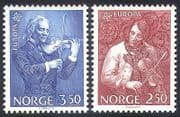Norway 1985 Europa / Music / Violin / Violinists / Instruments / People 2v set (n40982)